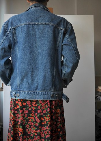 DAILY PAPER, Kadın Mavi Kot Ceket, Bol Kesim, Düğmeli - Görsel 6