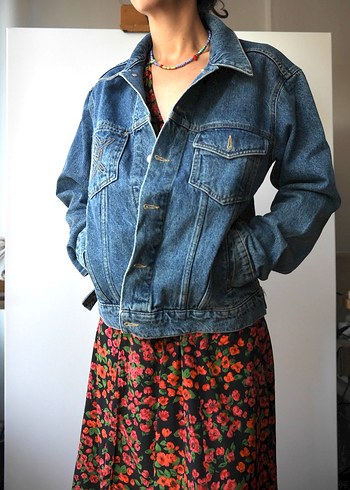 DAILY PAPER, Kadın Mavi Kot Ceket, Bol Kesim, Düğmeli - Görsel 4