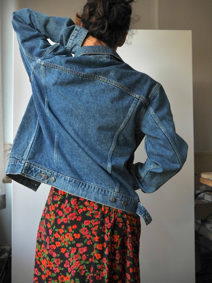 DAILY PAPER, Kadın Mavi Kot Ceket, Bol Kesim, Düğmeli - Görsel 5