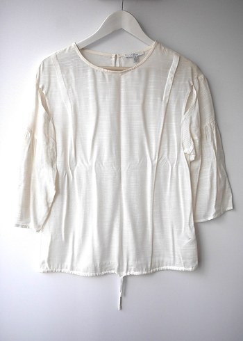 MAVİ, Kadın Beyaz Bohem Piliseli Bluz - Görsel 8