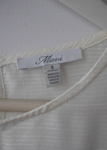 MAVİ, Kadın Beyaz Bohem Piliseli Bluz - Görsel 9