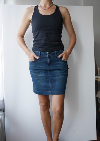 Yargıcı, normal boy Denim Etek 36 Beden - Görsel 5