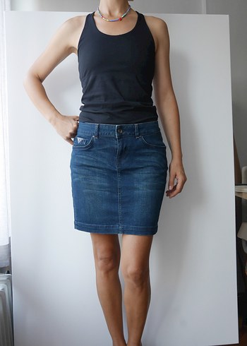 Yargıcı, normal boy Denim Etek 36 Beden - Görsel 6