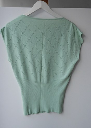 Sabri Özel, Vintage Turkuaz Kadın  Kısa Kollu Bluz - Görsel 6