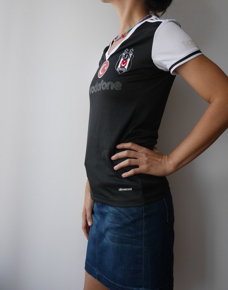 Kadın Siyah Baskılı  Beşiktaş forması - Görsel 3