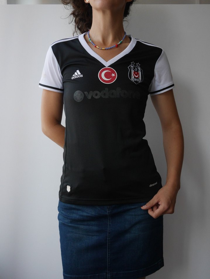 Kadın Siyah Baskılı  Beşiktaş forması - Görsel 2