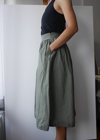 COS , Haki uzun etek - Görsel 6