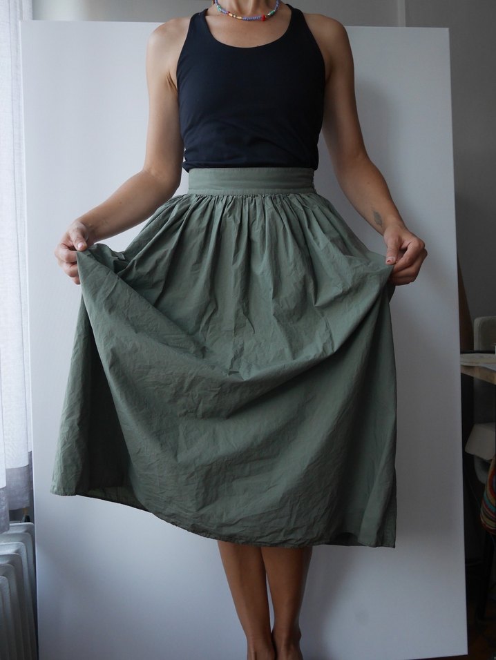 COS , Haki uzun etek - Görsel 3