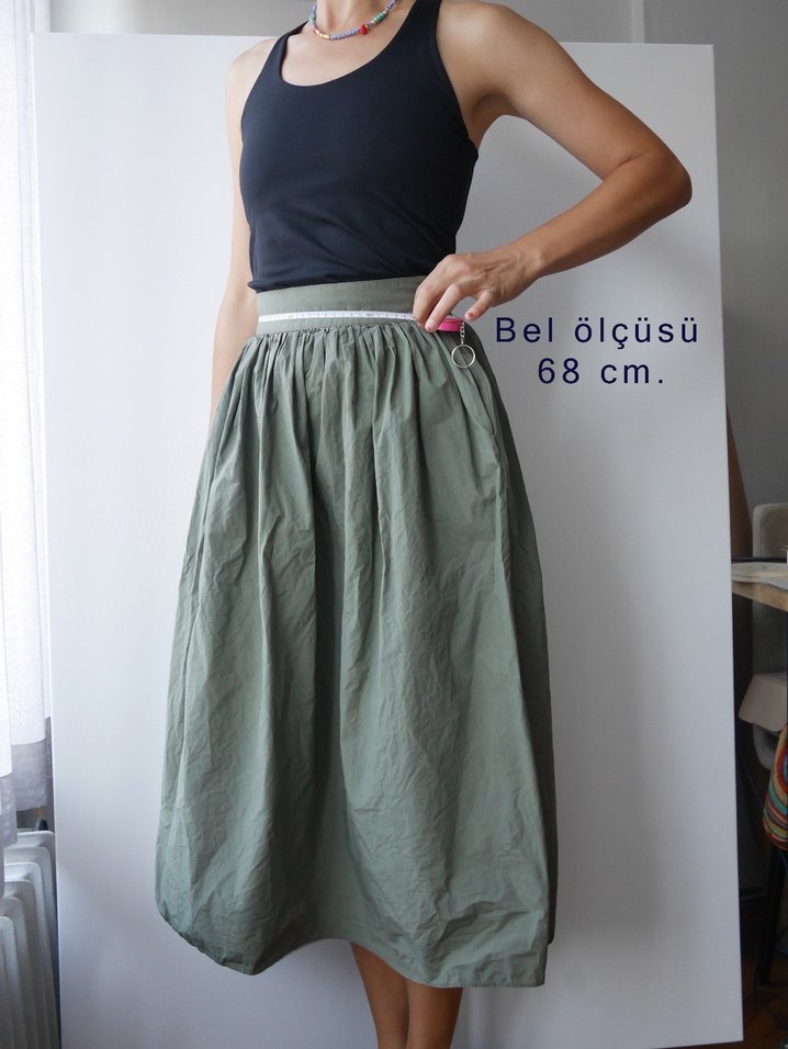 COS , Haki uzun etek - Görsel 2