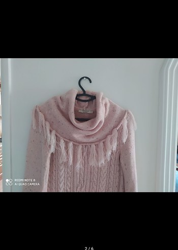 LC Waikiki Pembe Bohem Uzun Triko Kazak