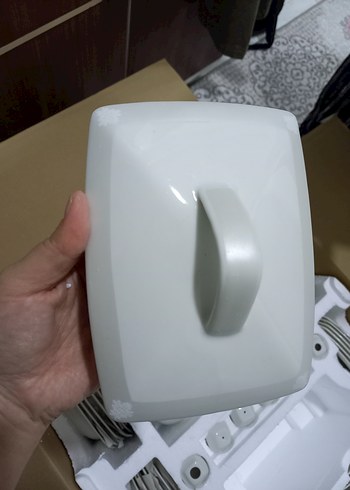 Beden beyaz Renk Karaca Square Bone Deren 60 Parça 12 Kişilik Yemek Takımı