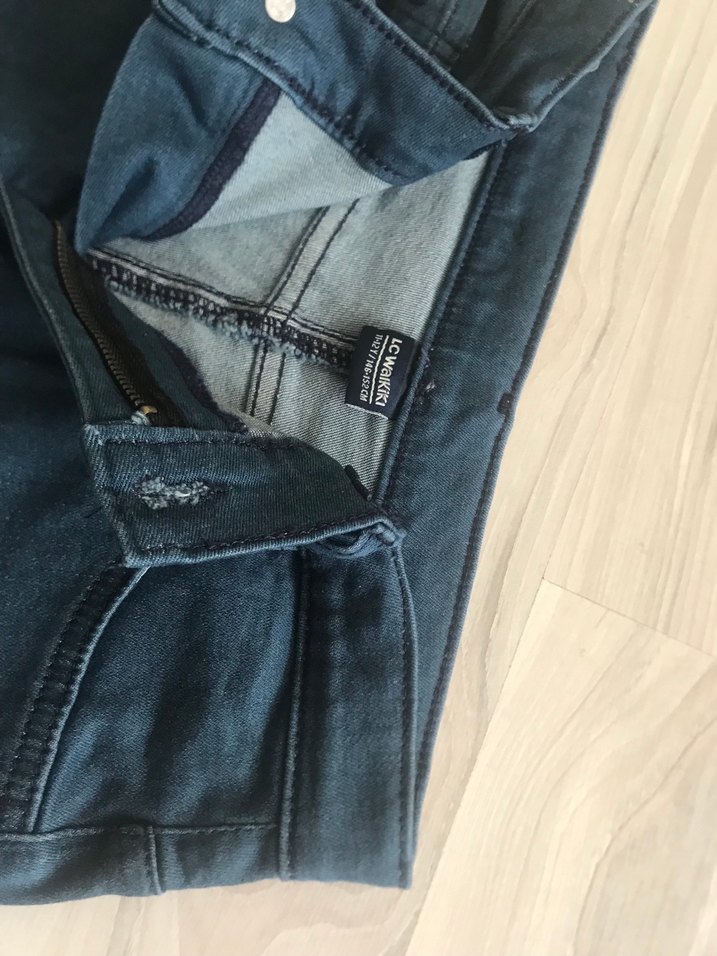 Lacivert kız Çocuk Denim Pantolon - Görsel 3