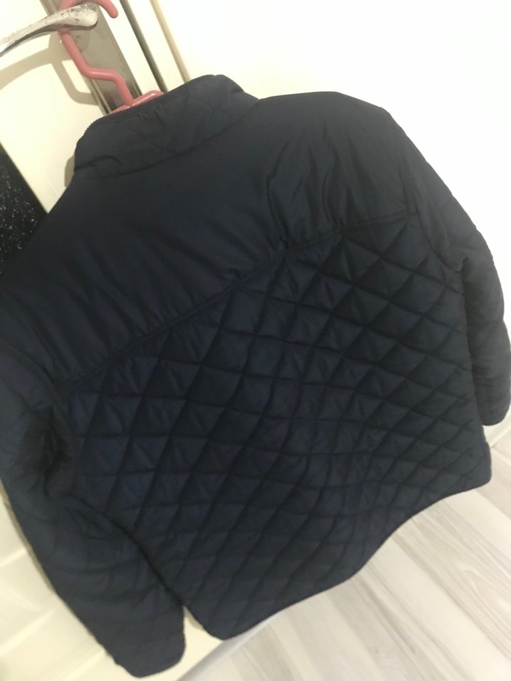 Düğmeli Erkek Koyu Mavi Sokak Stili Mont - Görsel 4