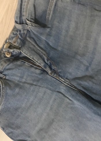 Gri Mavi Bol Kesim Kadın Kot Pantolon - Görsel 3