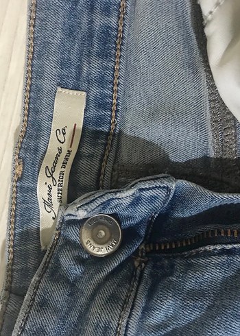 Gri Mavi Bol Kesim Kadın Kot Pantolon - Görsel 4