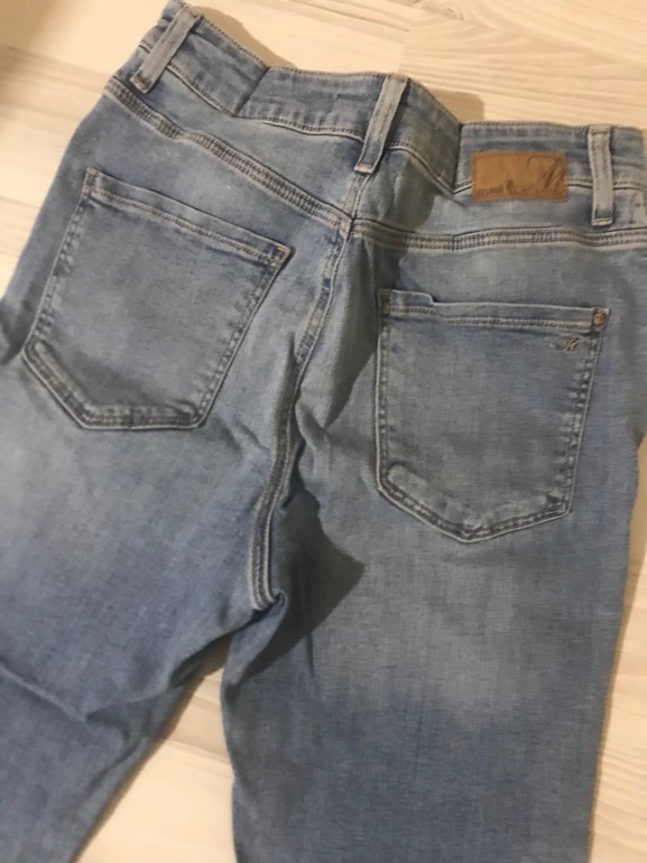 Gri Mavi Bol Kesim Kadın Kot Pantolon - Görsel 5