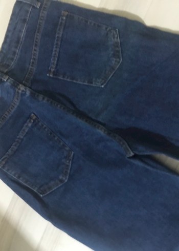 Günlük Kullanım İçin Mavi Kadın Denim Pantolon - Görsel 5