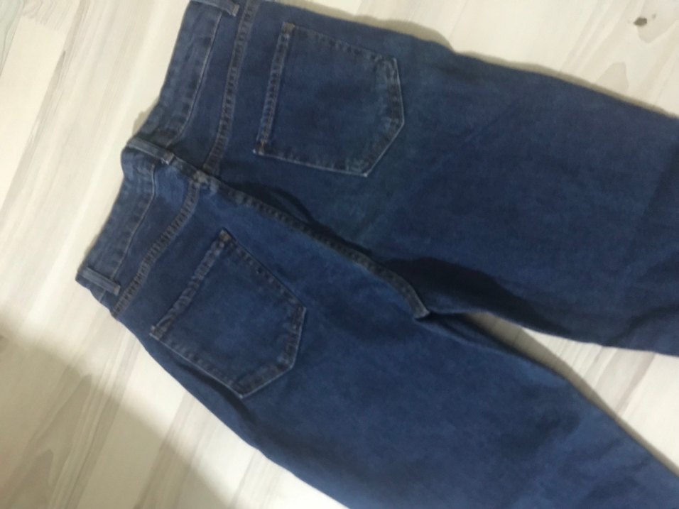 Günlük Kullanım İçin Mavi Kadın Denim Pantolon - Görsel 5