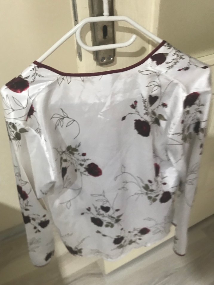 Bordo Kadın Saten Pijama Takımı - Görsel 3