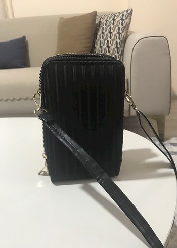 Siyah Deri Yılan Desenli Kadın Çanta - Görsel 2