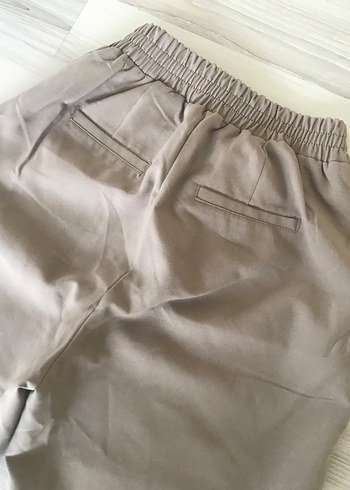 Bej Kadın Keten Kumaş Pantolon - Görsel 5