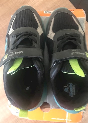 Erkek Çocuk Siyah Spor Ayakkabı Velcro Bantlı - Görsel 4