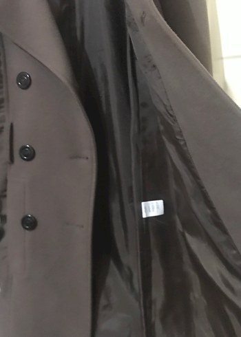 Kahverengi Çift Düğmeli Kaban - Görsel 4