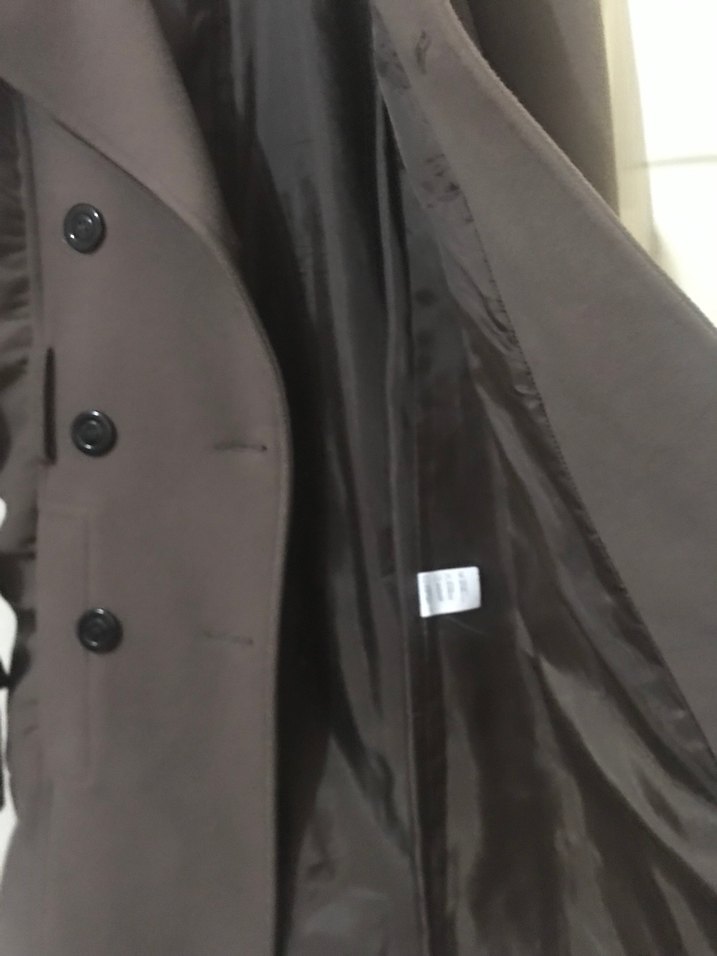 Kahverengi Çift Düğmeli Kaban - Görsel 4