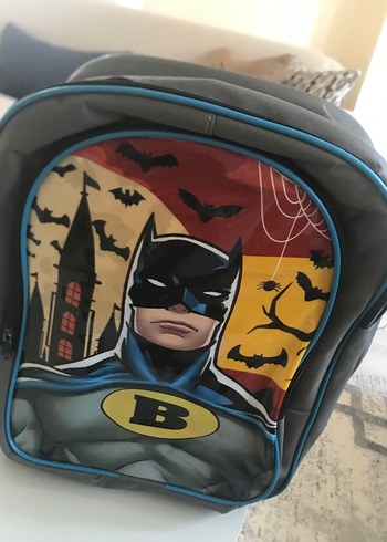 Beden Batman Temalı Gri Çocuk Okul Çantası Seti