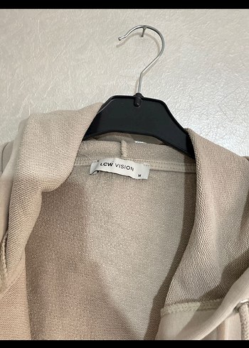 m Beden Bej Kapüşonlu Salaş Hırka