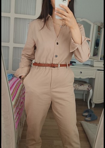 l Beden camel Renk Bej uzun tulum