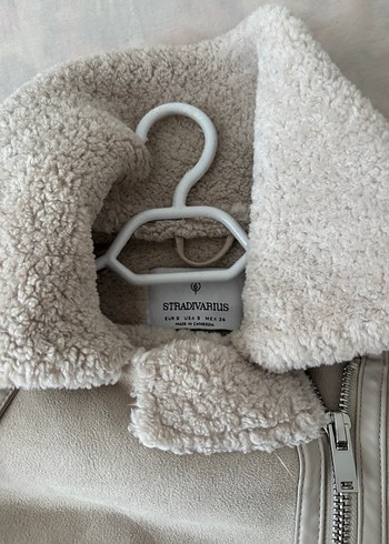 Bej Süet Kürklü Kadın Ceket - Görsel 3