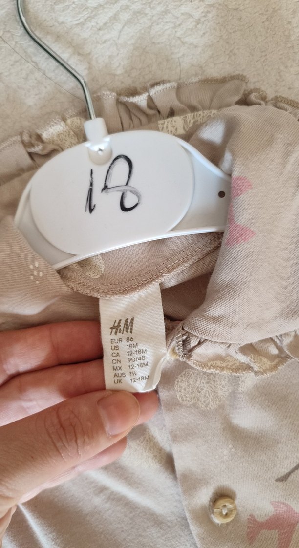 Düğmeli Bej Baskılı Bebek Kız Tulum - Görsel 4