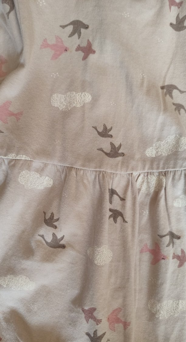 Düğmeli Bej Baskılı Bebek Kız Tulum - Görsel 3