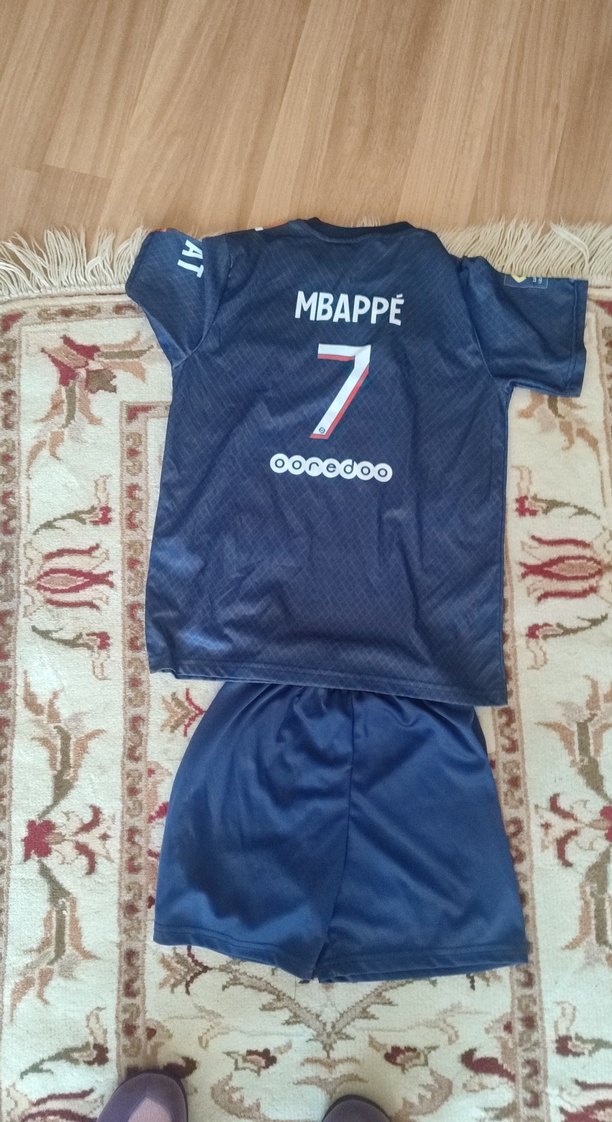 Mavi Kısa Kollu Dar Kesim Erkek Forma Takımı Qatar airways - Görsel 5