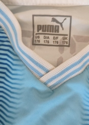 Erkek Mavi Kısa Kollu Street Wear Forma Manchester City - Görsel 4