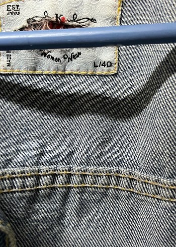 Kadın Mavi Denim Kot Gömlek Ceket - Görsel 3