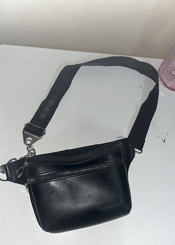 Siyah Deri Kadın Çapraz Çanta - Görsel 2