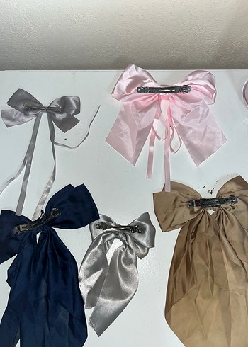 Kadın Çok Renkli İpek Fiyonk Saç Aksesuarları - Görsel 2