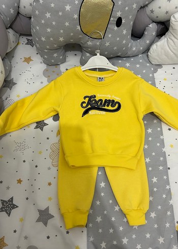 Sarı Erkek Bebek Sweatshirt ve Pantolon Takımı