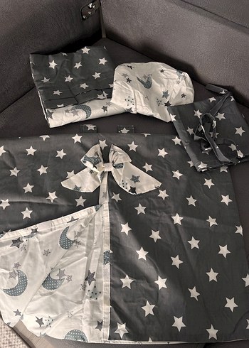 Gri Desenli Çocuk Uyku Seti - Görsel 5