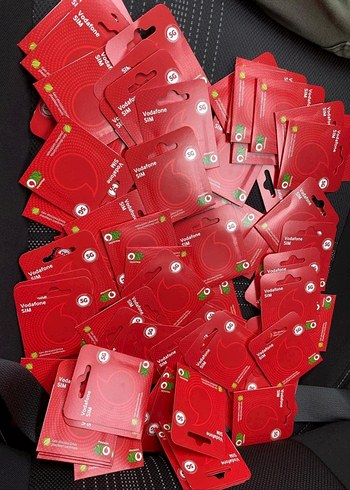 Kırmızı Vodafone 5G SIM Kart açık hat geri iade yok