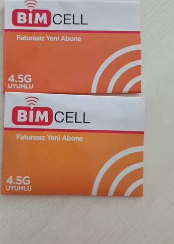 BIM Cell 4.5G Uyumu Faturasız Yeni Abone Kartı açık hat vardır