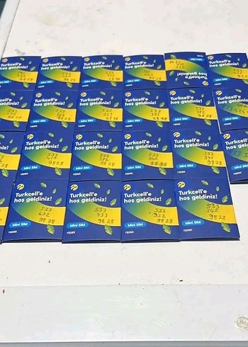 Turkcell Mini SIM Kartlar Paketi açık hat satılan