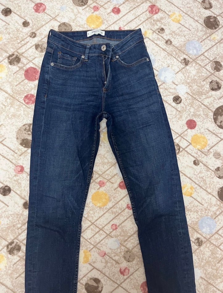 Mango Düğmeli Normal Boy Denim Kadın Jean — görsel 2/4