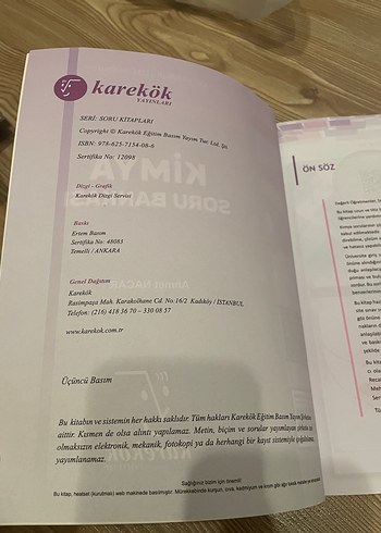 Karekök AYT Kimya Soru Bankası