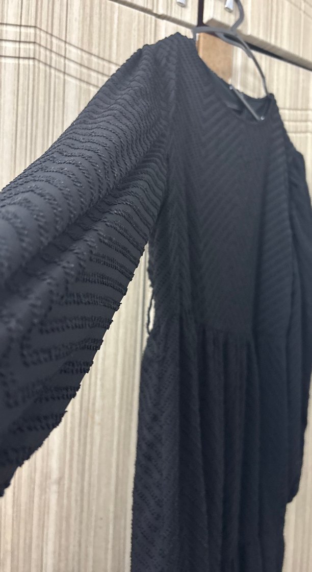 Kadın Siyah Uzun Pilili Elbise - Görsel 2