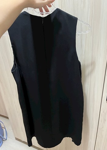 Mango Siyah Tül Detaylı Abiye Elbise - Görsel 5