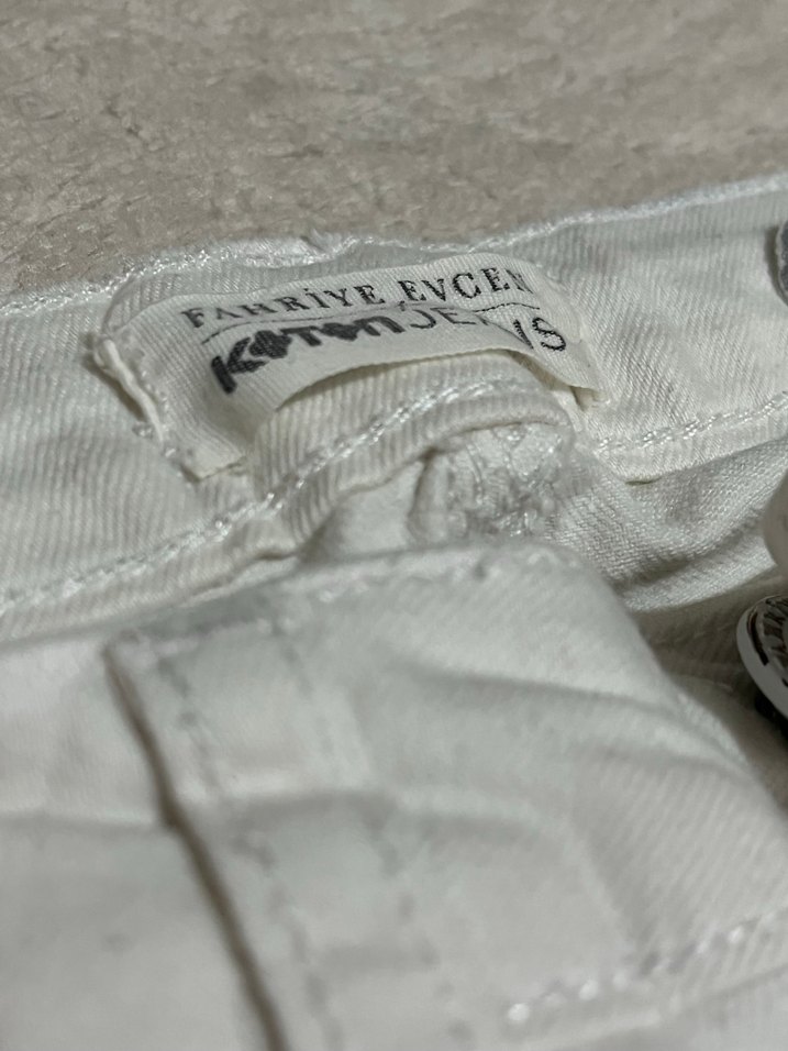 Fahriye Evcen Koton Beyaz Pantolon - Görsel 2