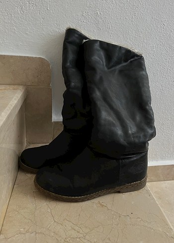 Bambi İçi Tüylü Siyah Çizme - Görsel 2